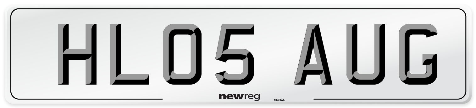 HL05 AUG Number Plate from New Reg